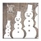 Crafted Creations Brown and White Christmas Snowman Wrapped Square Wall Art Decor 20" x 20"